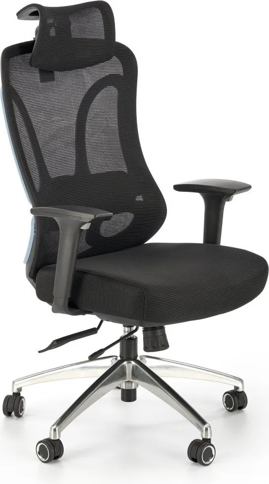 Sedia da ufficio Gilberto in nero - H129 cm