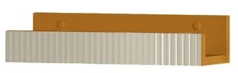 Mensola per bagno Niwa L 40 cm laccato opaco senape con vetro sabbia