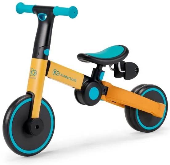 KINDERKRAFT 3in1 4TRIKE bici per bambini giallo/turchese