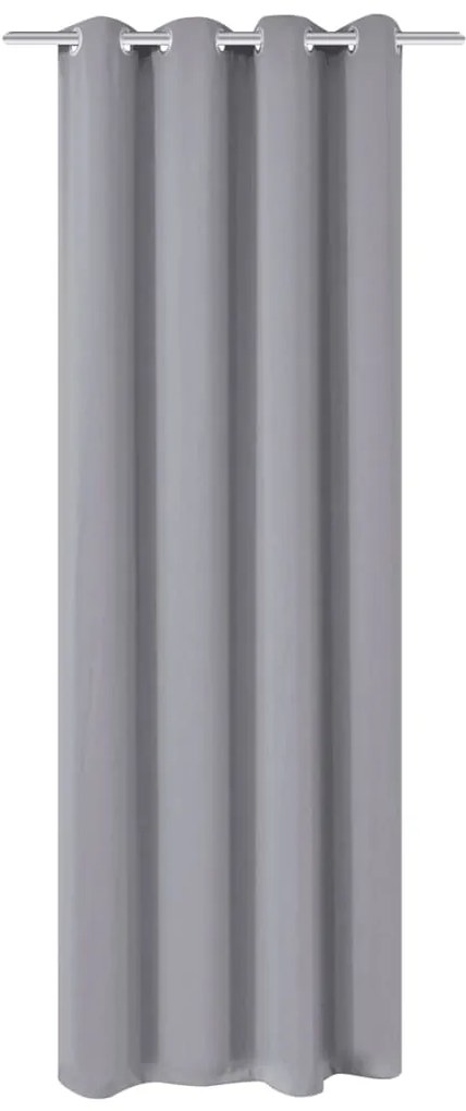 Tenda Oscurante Con Occhielli İn Metallo 270x245 Cm Grigia /