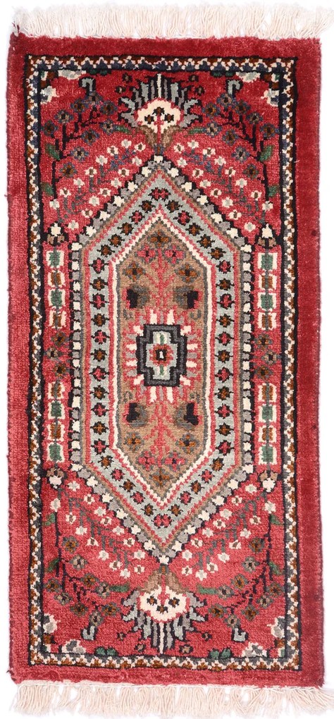 Agra Tappeto 30x60 Rosa (Indian) Annodato A Mano