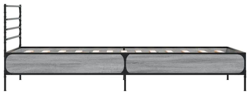 Giroletto grigio sonoma 75x190cm in legno multistrato e metallo