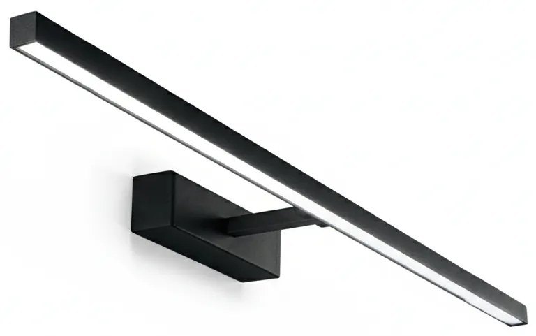 Applique Moderna Riga Metallo Nero Acrilico Led 24W 3000K