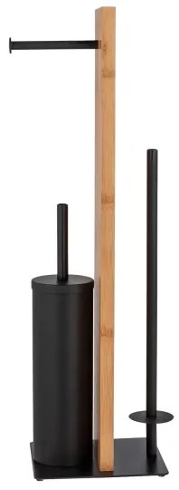 WENKO 25376100 - Set WC LESINA 18x69 cm marrone/nero