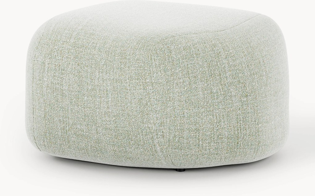 Pouf ovale in bouclé Wolke