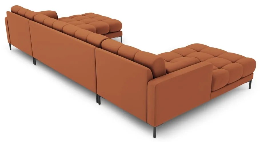 Divano angolare a forma di "U" color mattone Bali - Cosmopolitan Design