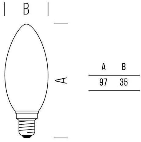 Oliva Stick 470lm 4,5W E14 CW FR