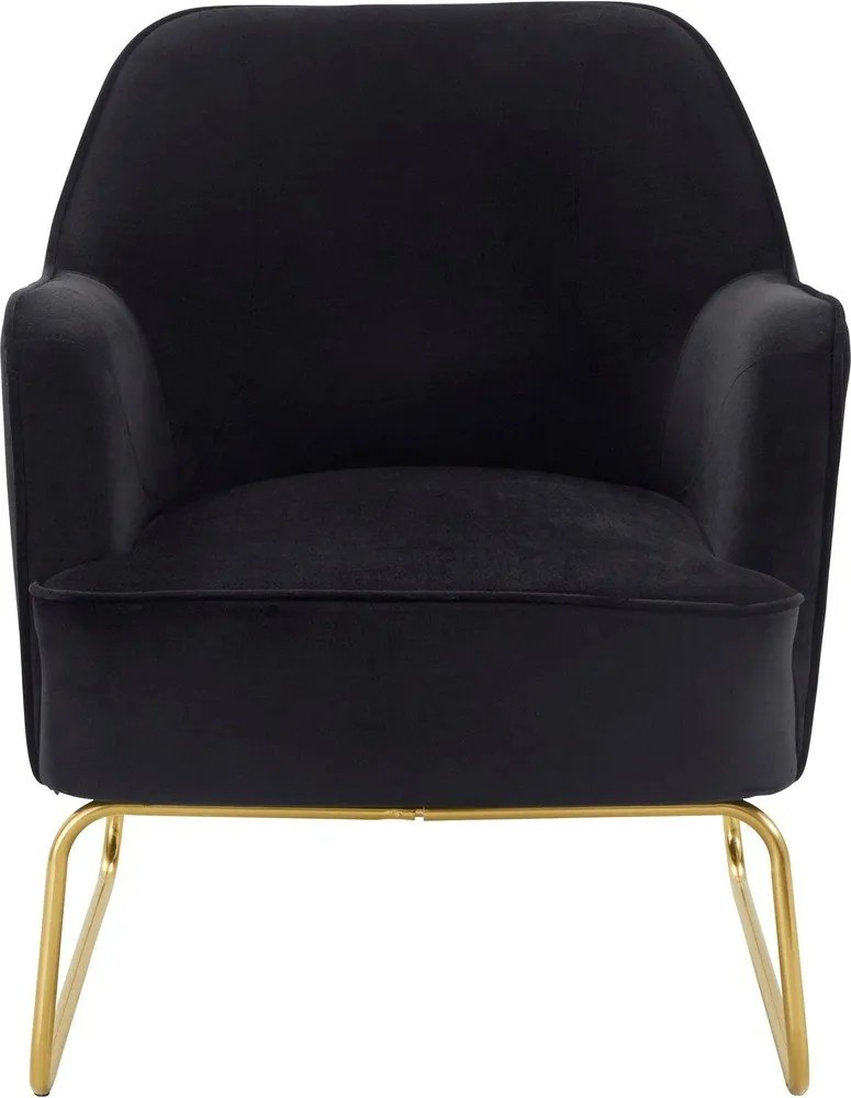 Poltrona in velluto nero Joshua - Støraa