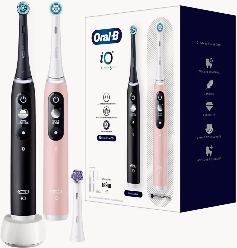 Set spazzolini elettrici con 3 testine Oral-b Io6 2 pz