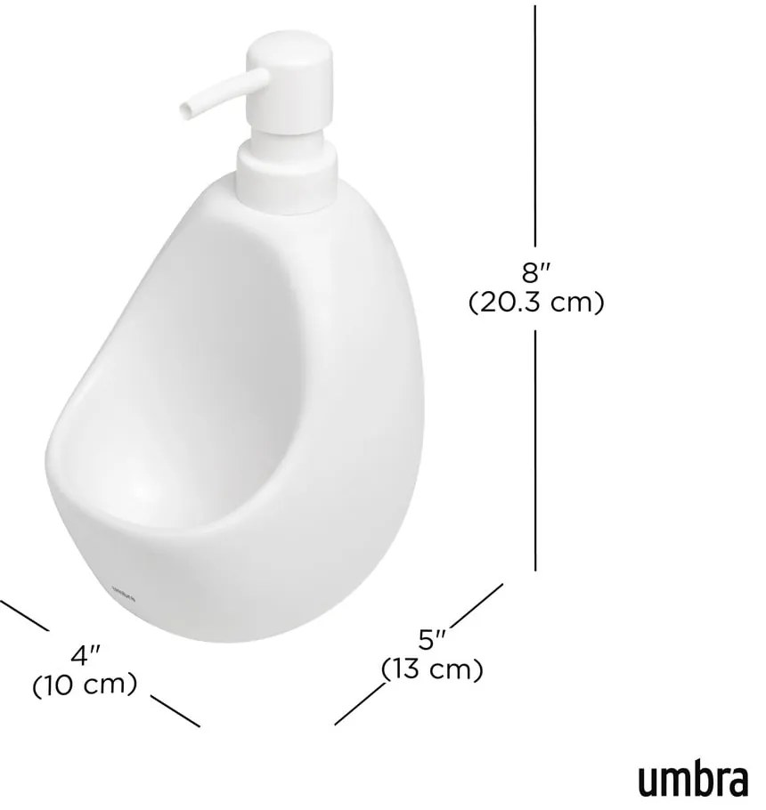 Dispenser per sapone bianco in ceramica 590 ml Joey – Umbra