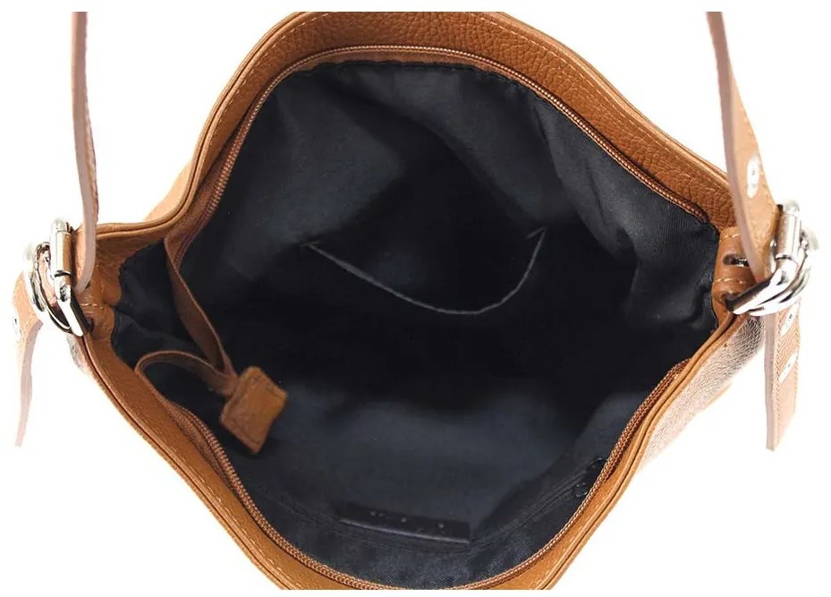 Borsa a spalla in vera pelle 631 nero