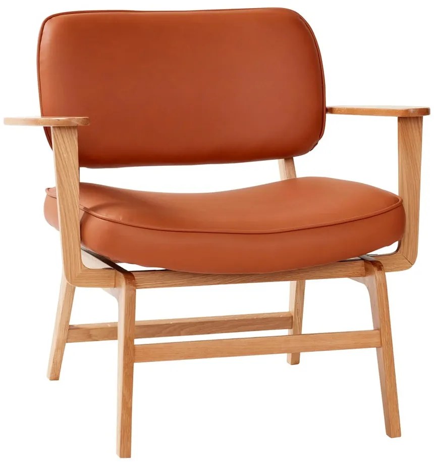 Poltrona in similpelle arancione Haze - Hübsch
