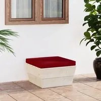 Ottomana da Giardino su Pallet con Cuscino in Legno di Abete 3063381