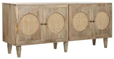 Credenza DKD Home Decor Marrone Naturale Rattan Legno di mango 150 x 40 x 65 cm