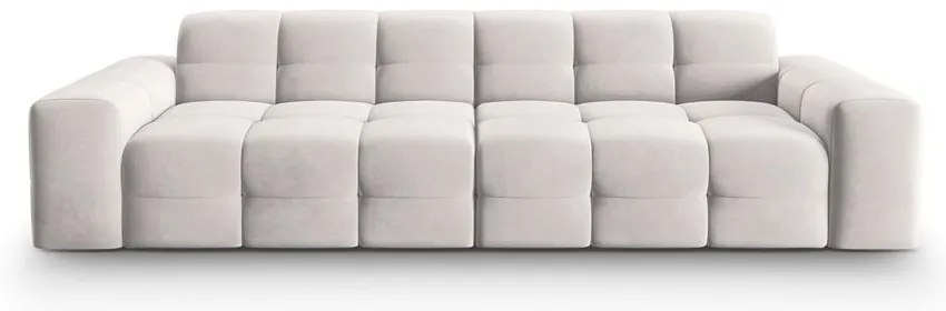 Divano in velluto grigio chiaro 255 cm Kendal - Micadoni Home