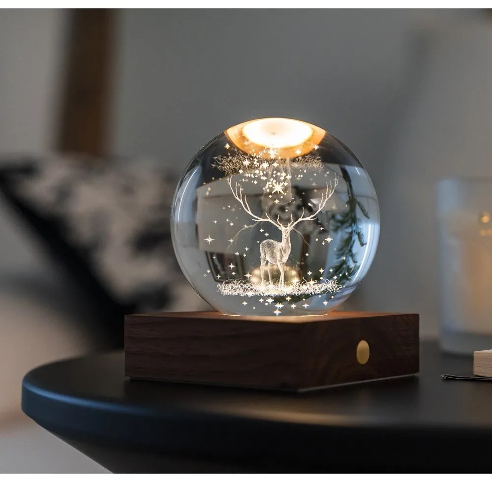 Decorazione luminosa marrone scuro con ricarica USB Amber – Gingko