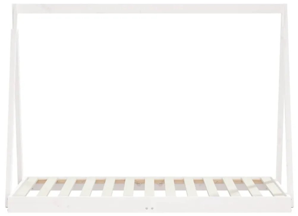 Giroletto per bambini bianco 80x160cm in legno massello di pino
