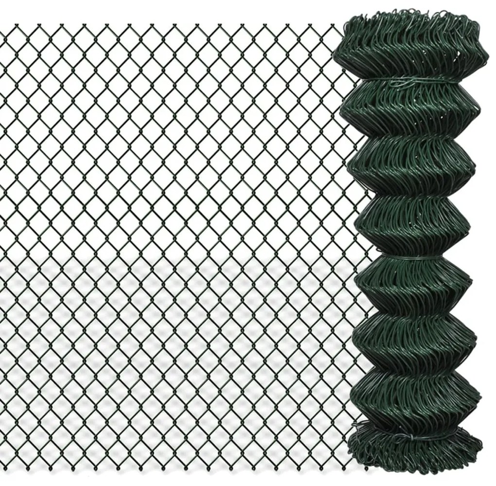 Recinzione A Rete İn Acciaio 1,25x25 M Verde /