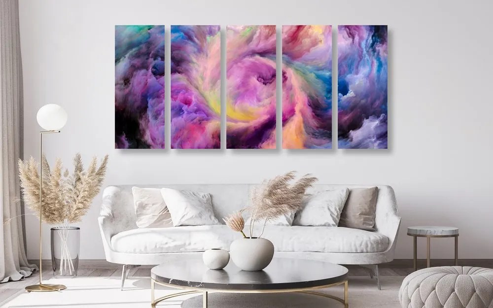 Quadri 5 pezzi – Spirale colorata