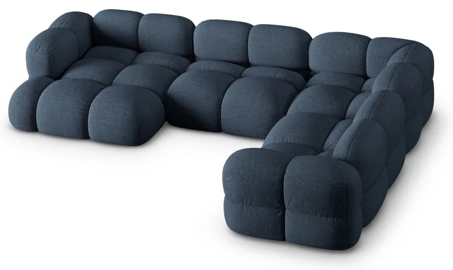 Divano angolare blu scuro (con penisola a destra/a U) Loretto – Cosmopolitan Design