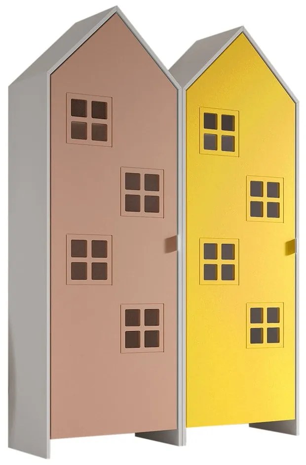 Armadio per bambini giallo-rosa 115x171,5 cm CASAMI BRUGES - Vipack