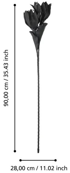 Eglo 428122 - Fiore artificiale MOLAVE 90 cm nero