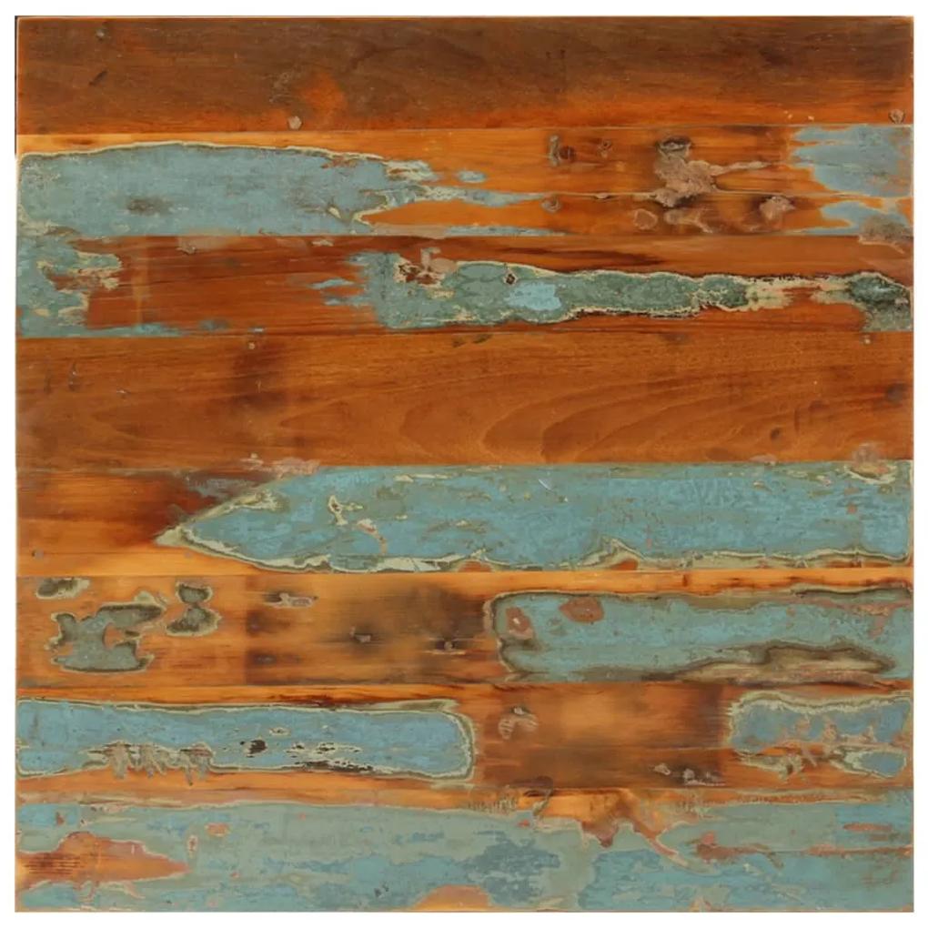 Tavolino da salotto 68x68x35 cm in legno massello di recupero