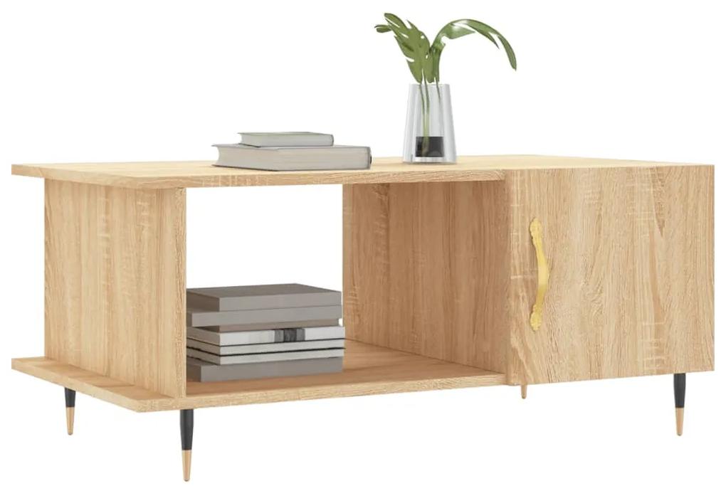 Tavolino da salotto rovere sonoma 90x50x40 cm legno multistrato