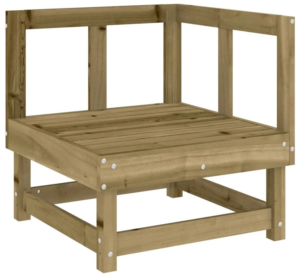 Set salotto da giardino 10 pz in legno impregnato di pino