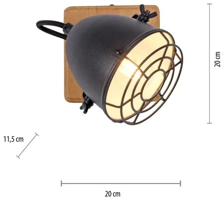 Leuchten Direkt 15171-18 - Faretto da parete BEETLE 1xE14/10W/230V