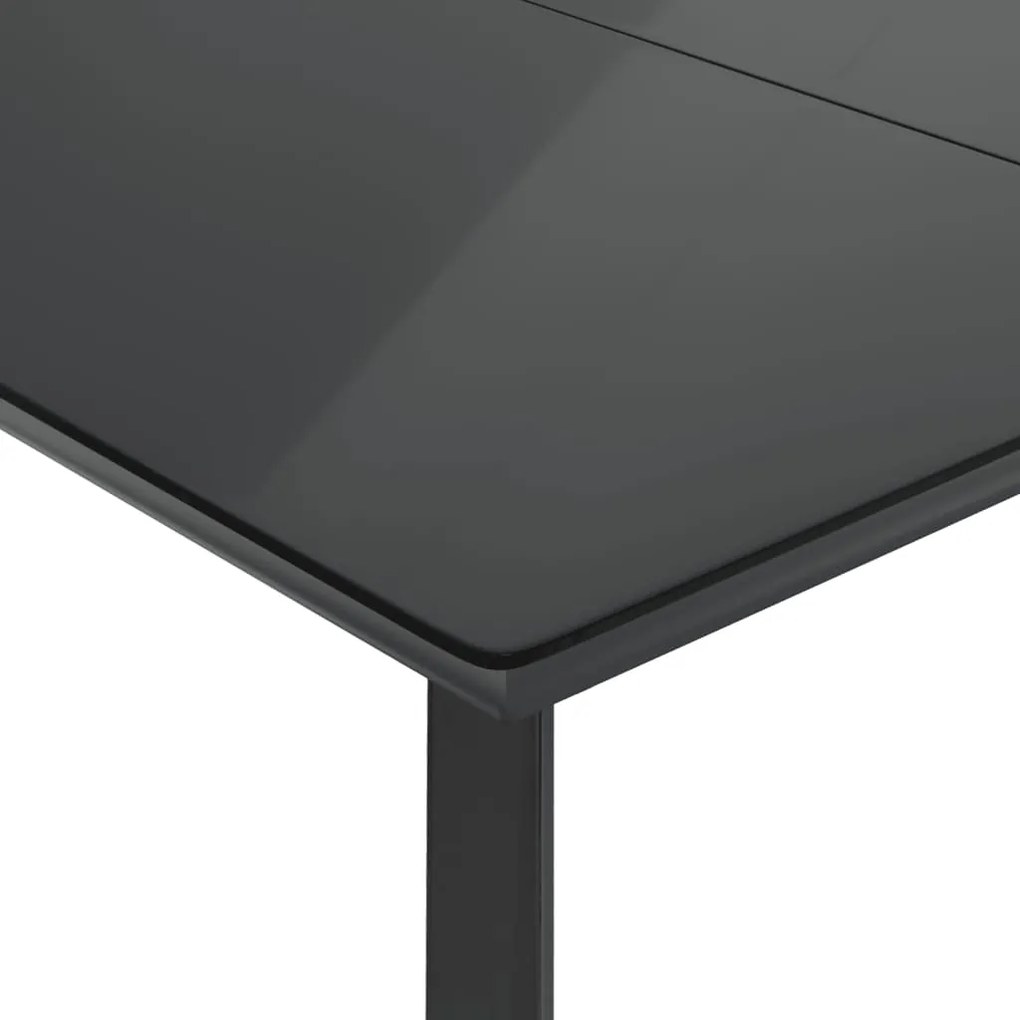 Set da pranzo da giardino 5 pz con cuscini in polyrattan grigio