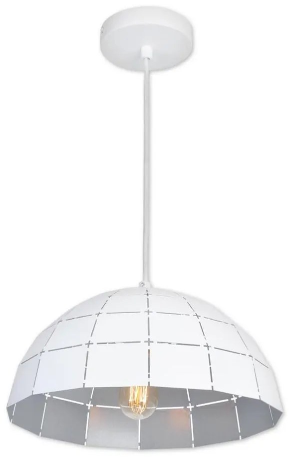 Top Lampada Apolo 30B - Lampadario a sospensione con filo 1xE27/40W/230V bianco/argento