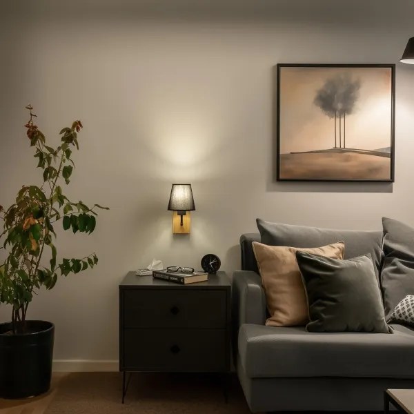 Brilagi - Applique NUBILA WOOD 1xE27/25W/230V quercia/nero