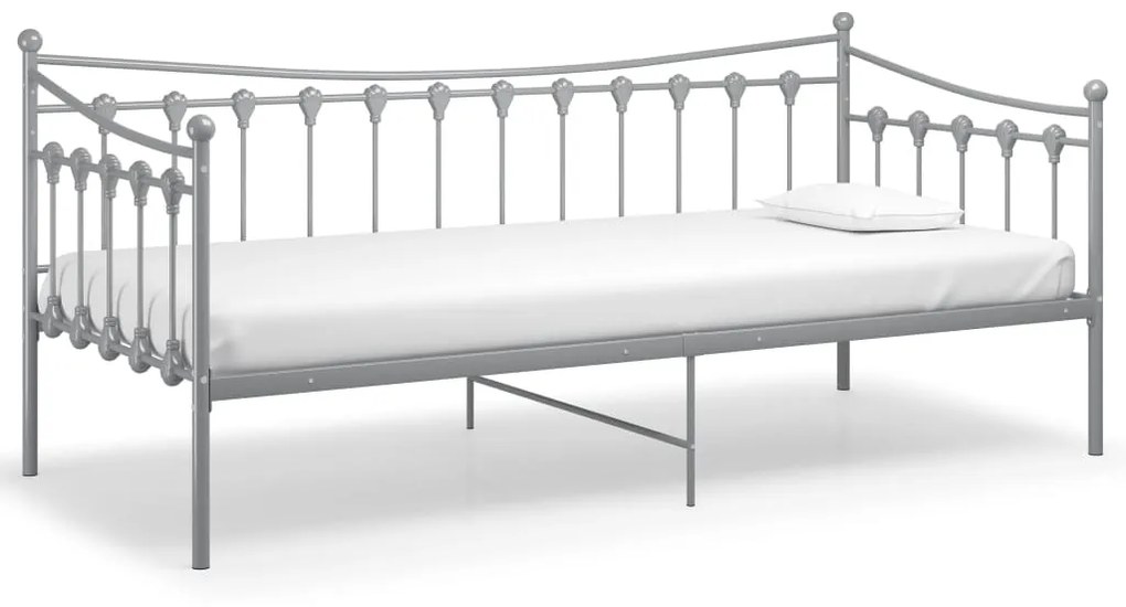 Telaio divano letto grigio in metallo 90x200 cm