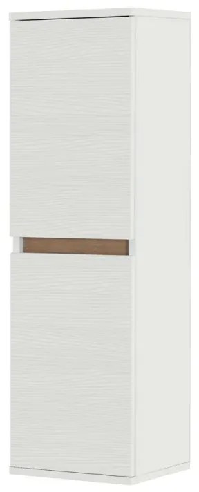 Pensile bagno sospeso 112 cm bianco e rovere con ante soft-close Kleo