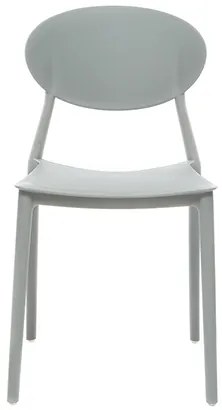 Sedie design Grigio in polipropilene impilabili interno - esterno (set di 2) ANNA