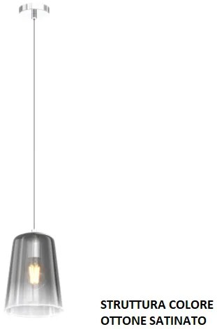 Sospensione ottone sat. 1 luce cromo 1164os-s1-cr