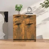 Credenza Rovere Fumo 60x30x70 cm in Legno Multistrato 816991