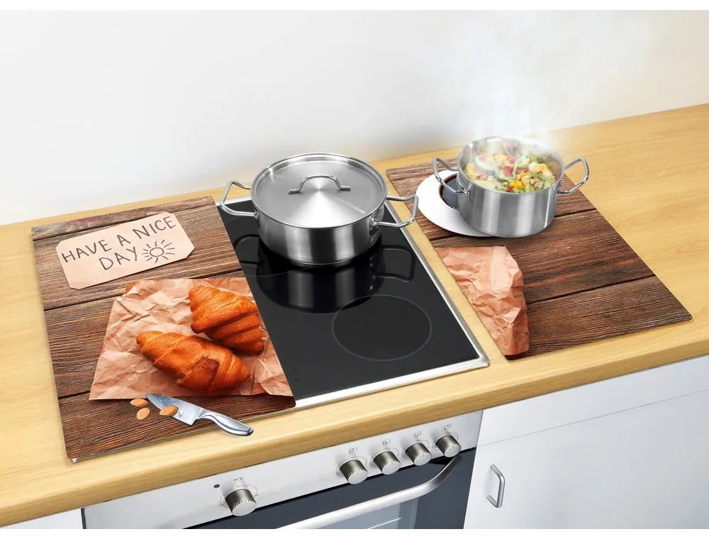 Set di copri fornelli in vetro temperato 2 pz 30x52 cm Nice Day – Allstar