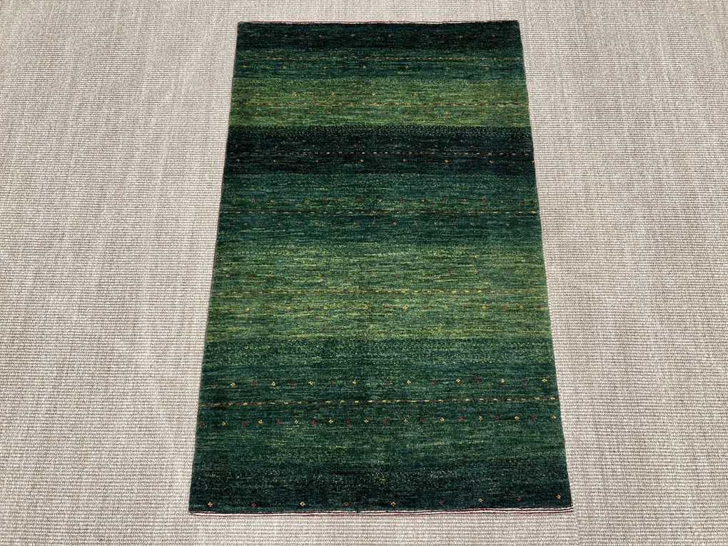 Loribaft Tappeto 90 x 140 Verde (Iran) Annodato A Mano