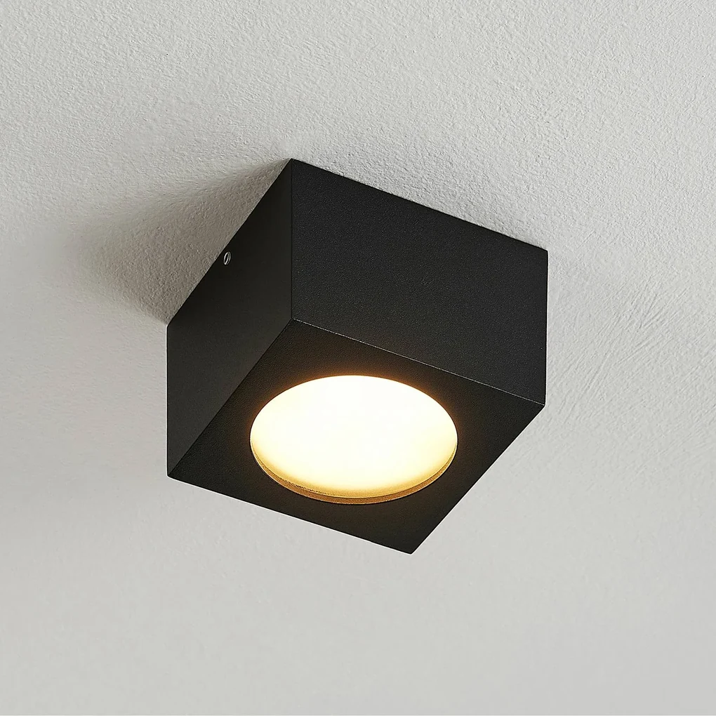 Arcchio Nieva downlight, GX53, nero, angolare