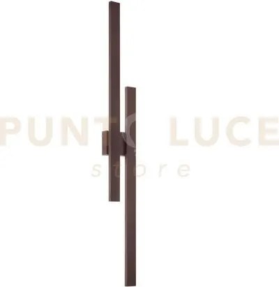 Applique led hercules corten in alluminio e diffusore in pc 47w 680...