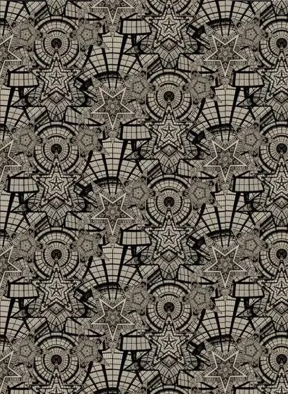 Geometrische Tapete Coupole von Jean Paul Gaultier - Or