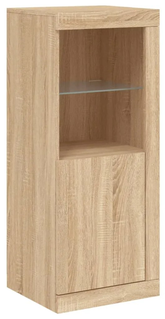 Credenza con Luci LED Rovere Sonoma 41x37x100 cm