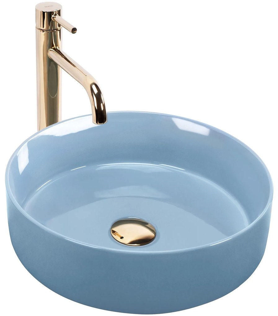 Lavabo da appoggio Rea SAMI L.BLUE SHINY