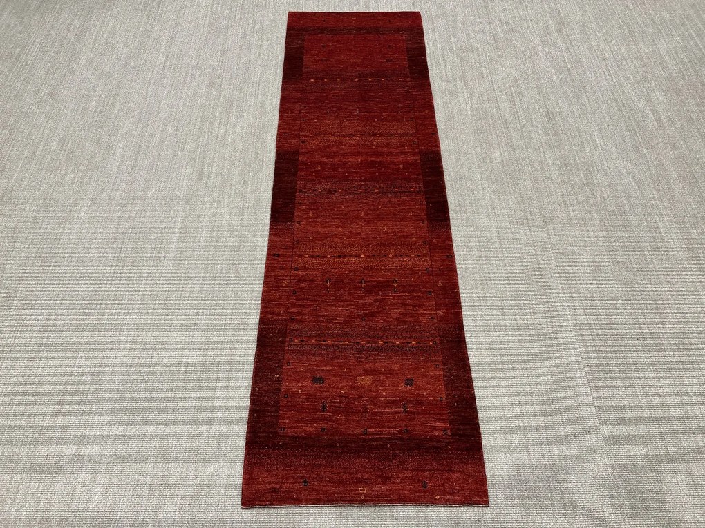 Loribaft Tappeto 90 x 300 Rosso (Iran) Annodato A Mano