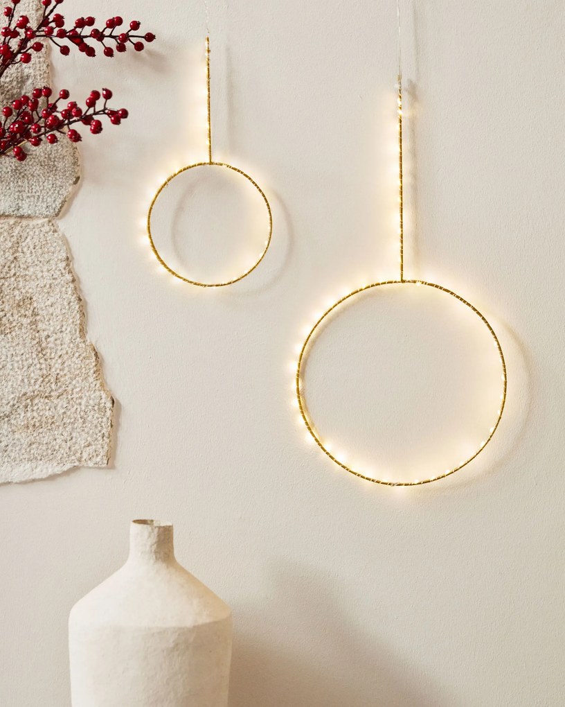 Kave Home - Anello luminoso Tamane in oro Ã˜ 25 cm