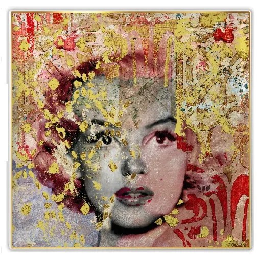 BACI MILANO vassoio in porcellana Marilyn mis. 30 x 30 "Memories"