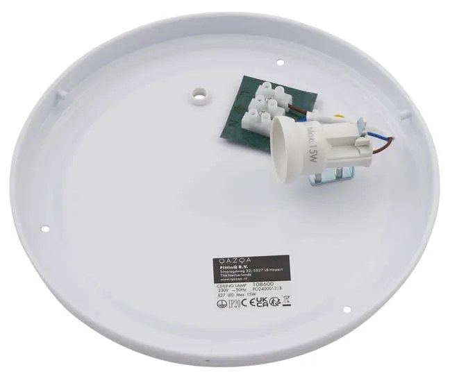 Lampada da soffitto in rattan orientale con struttura nera 30 cm - Tremmo