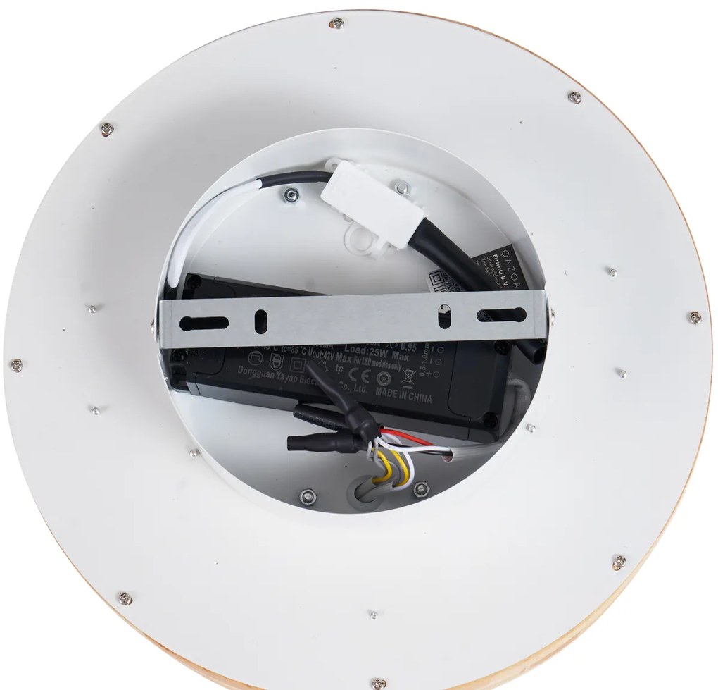 Plafoniera scandinava in legno 30 cm con LED dimmerabile - Pecker